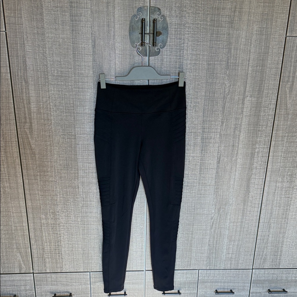 Athleta Delancey Moto Tight‎ Leggings in Black